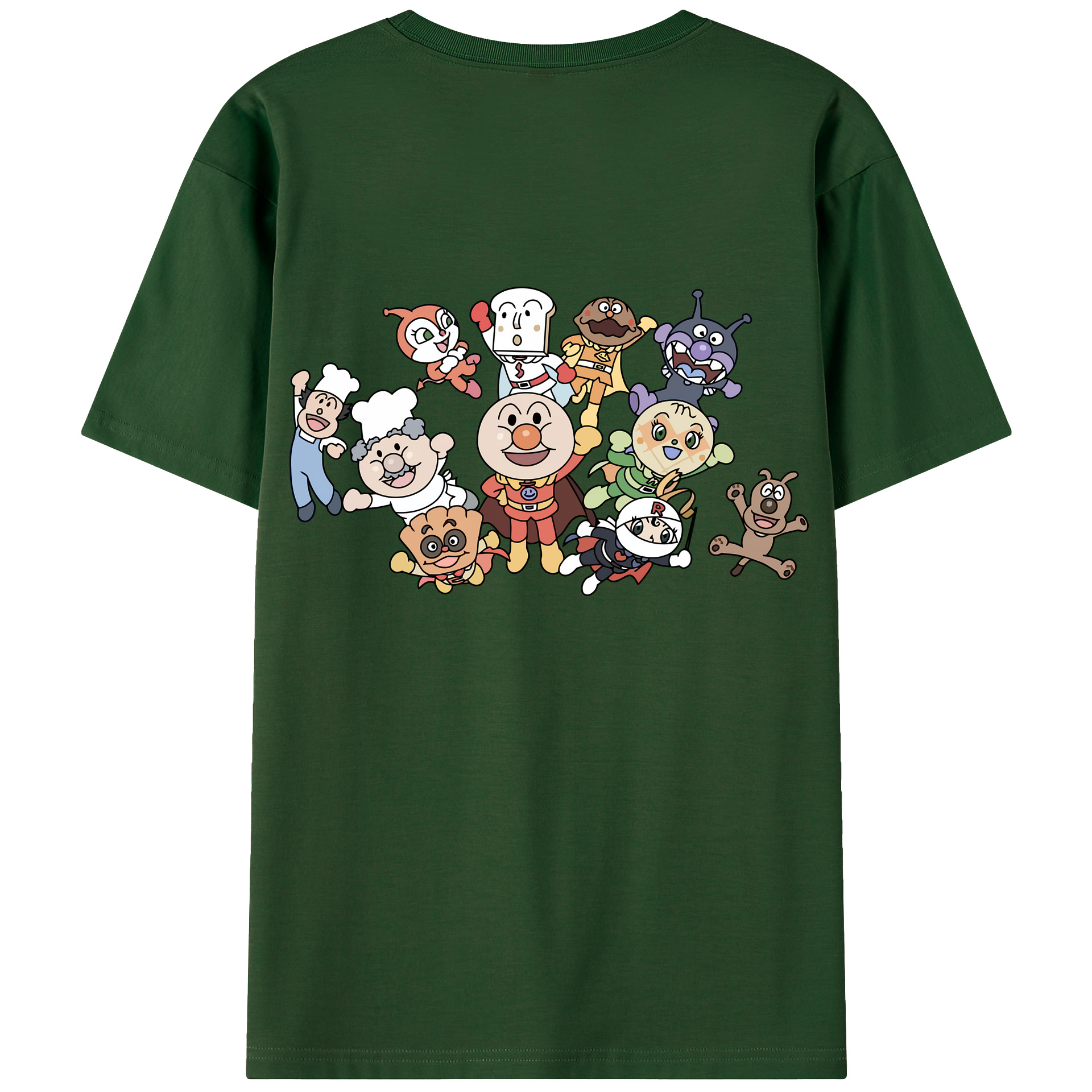 （画像用） アンパンマン Anpanman 綿100％半袖Tシャツ（背面プリント）